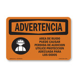 Noise Area Use Ear Protection Spanish