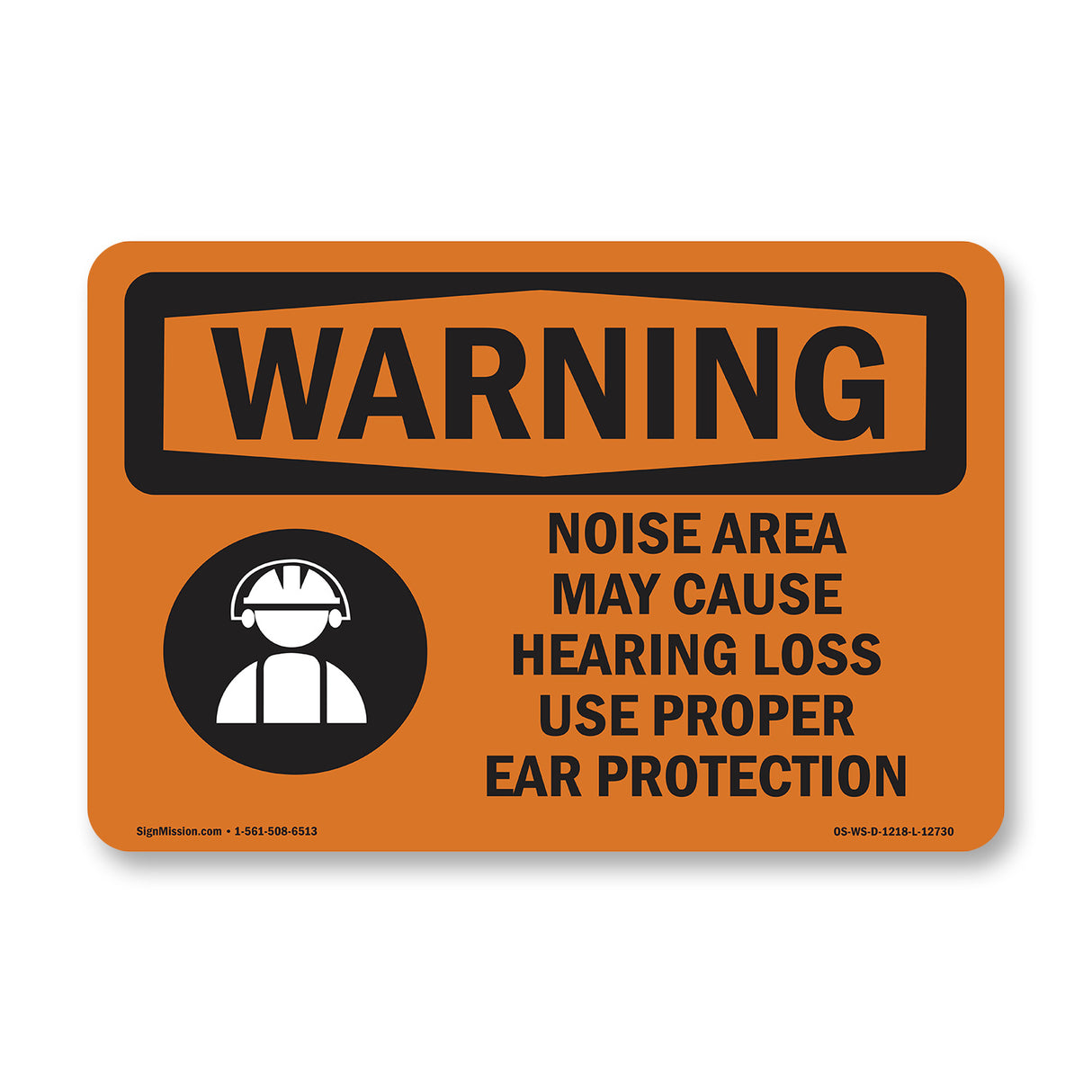 Noise Area Use Ear Protection Spanish