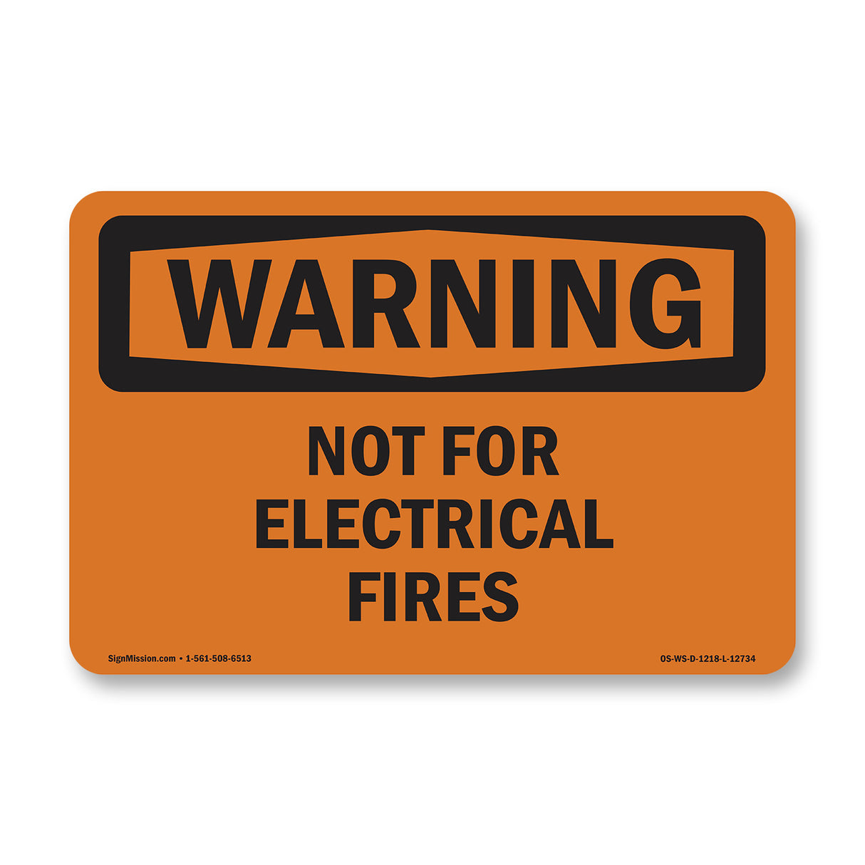 Not For Electrical Fires
