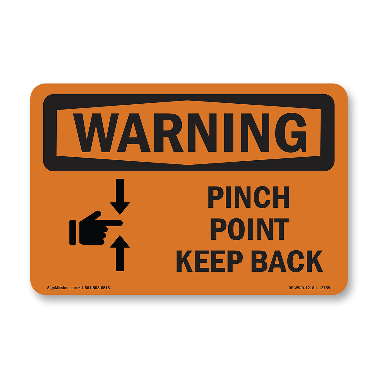 Pinch Point Keep Back Spanish