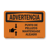 Pinch Point Keep Back Spanish