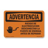 Risk Of Electrical Shock Disconnect