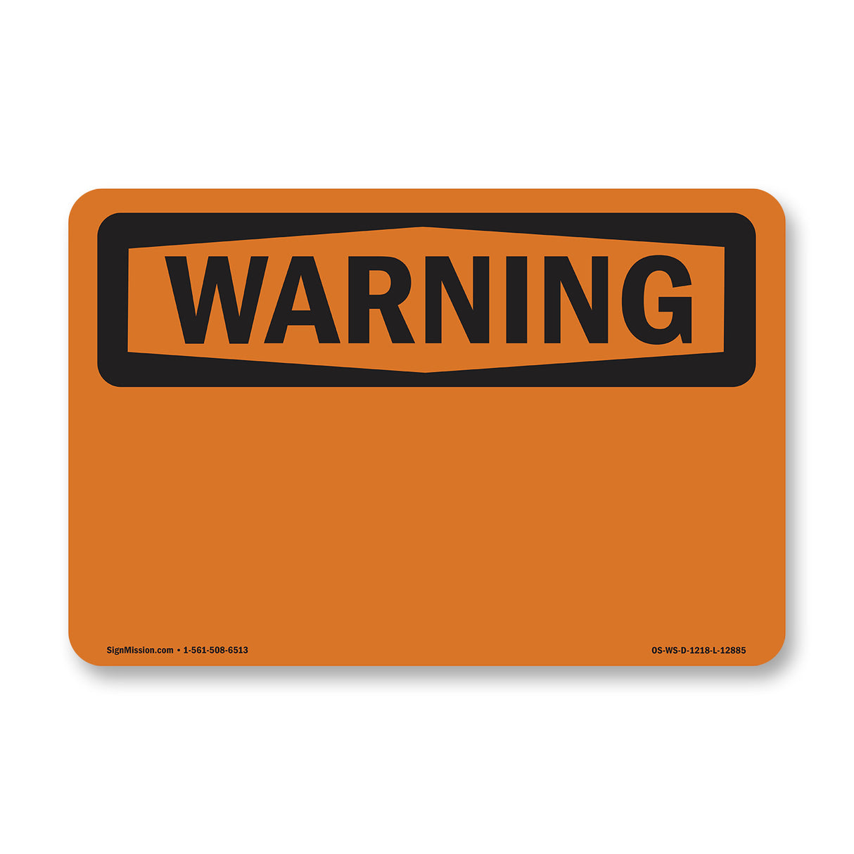 Warning Blank Write-On