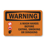 Wash Hands Before Eating Drinking Spanish