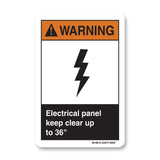 Electrical Panel Keep Clear Up To 36