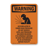 Accumulator Is Under High Pressure With Symbol