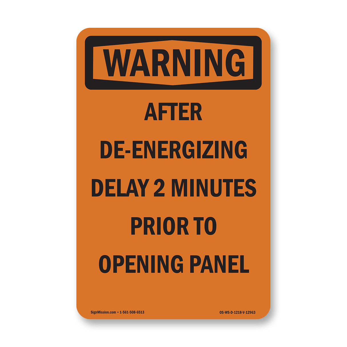 After De-Energizing Delay 2 Minutes Prior