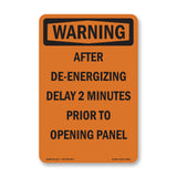 After De-Energizing Delay 2 Minutes Prior
