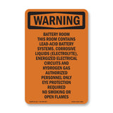 Battery Room This Room Contains Lead-Acid