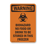 Biohazard No Food Or Drink Bilingual