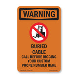 Buried Cable Call Before Digging Bilingual