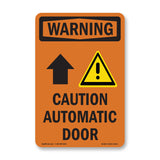 Caution Automatic Door [Up Arrow] With Symbol