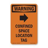 Confined Space Location Tag With Symbol