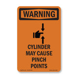 Cylinder May Cause Pinch Points With Symbol