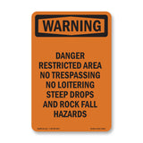 Danger Restricted Area No Trespassing No