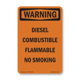Diesel Combustible Flammable No Smoking