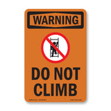 Do Not Climb With Symbol