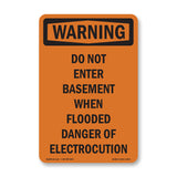 Do Not Enter Basement When Flooded Danger