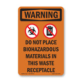 Do Not Place Biohazardous Materials