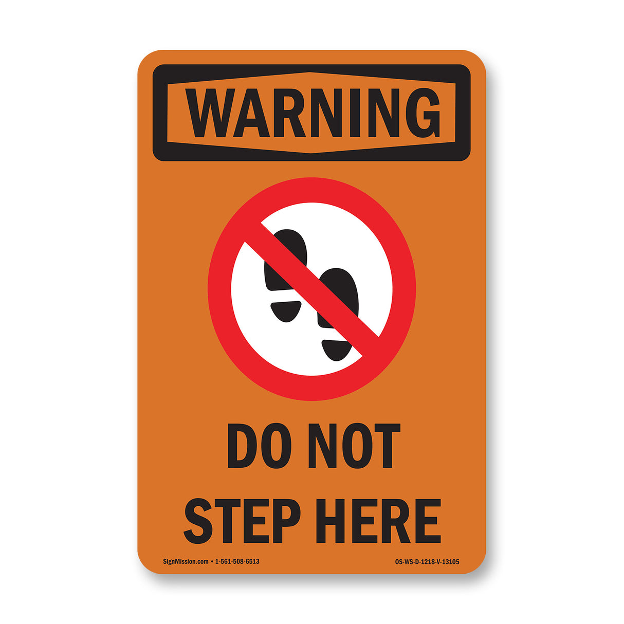 Do Not Step Here With Symbol