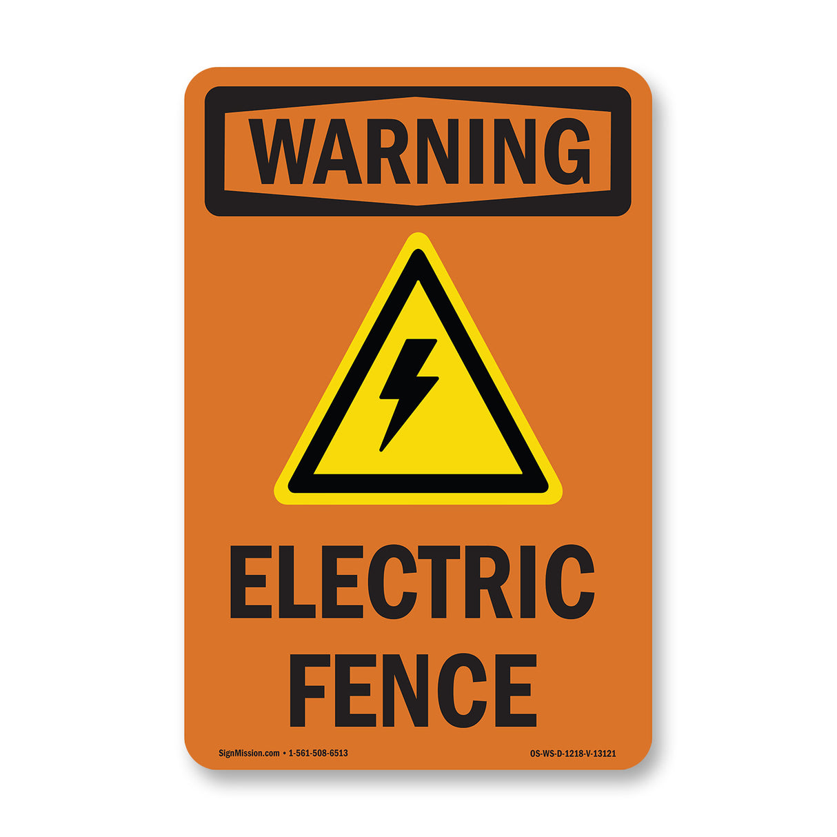 Electric Fence With Symbol