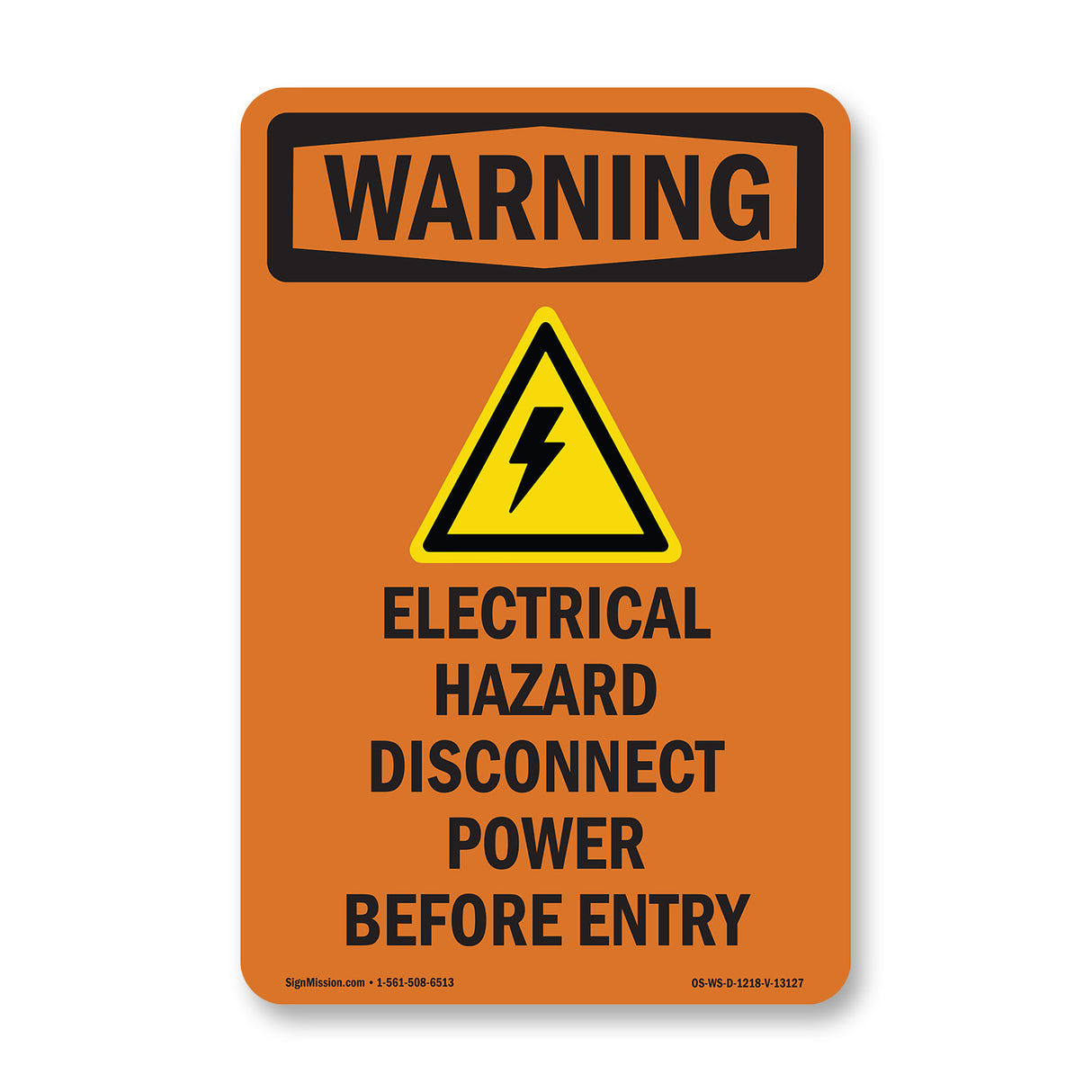 Electrical Hazard Disconnect With Symbol