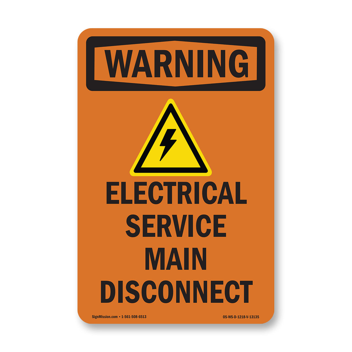 Electrical Service Main Disconnect With Symbol