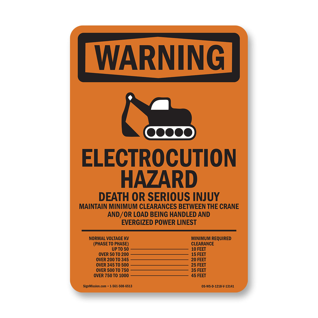 Electrocution Hazard Crane