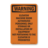 Elevator Machine Room Authorized Personnel