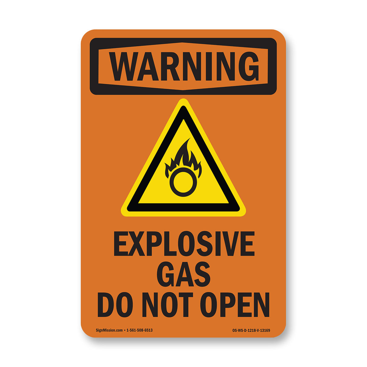 Explosive Gas Do Not Open With Symbol