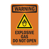 Explosive Gas Do Not Open With Symbol