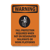 Fall Protection Required When With Symbol