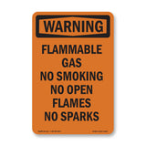 Flammable Gas No Smoking No Open Flames No Sparks
