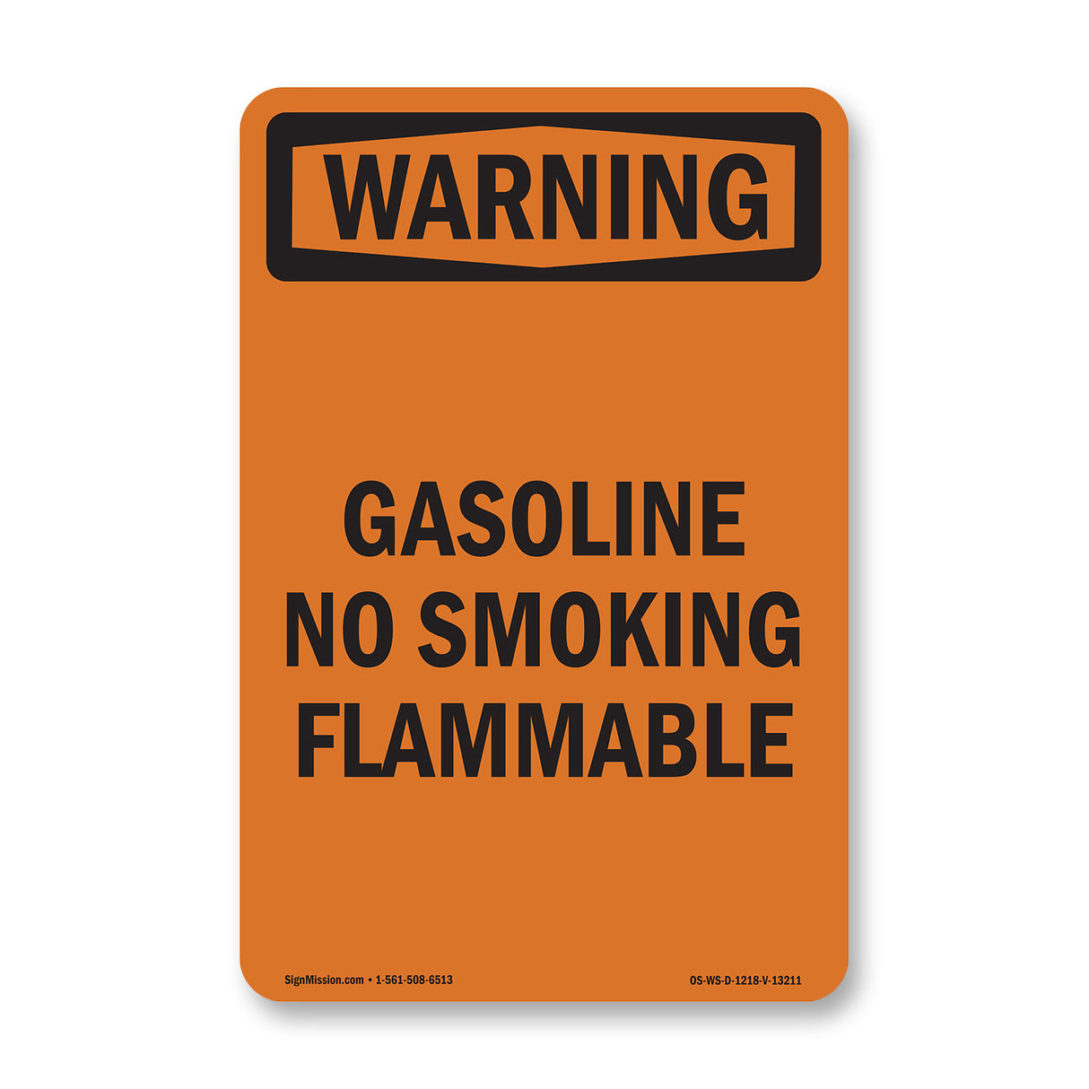 Gasoline No Smoking Flammable