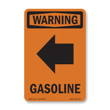 Gasoline [Left Arrow] With Symbol