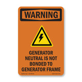 Generator Neutral Is Not Bonded With Symbol
