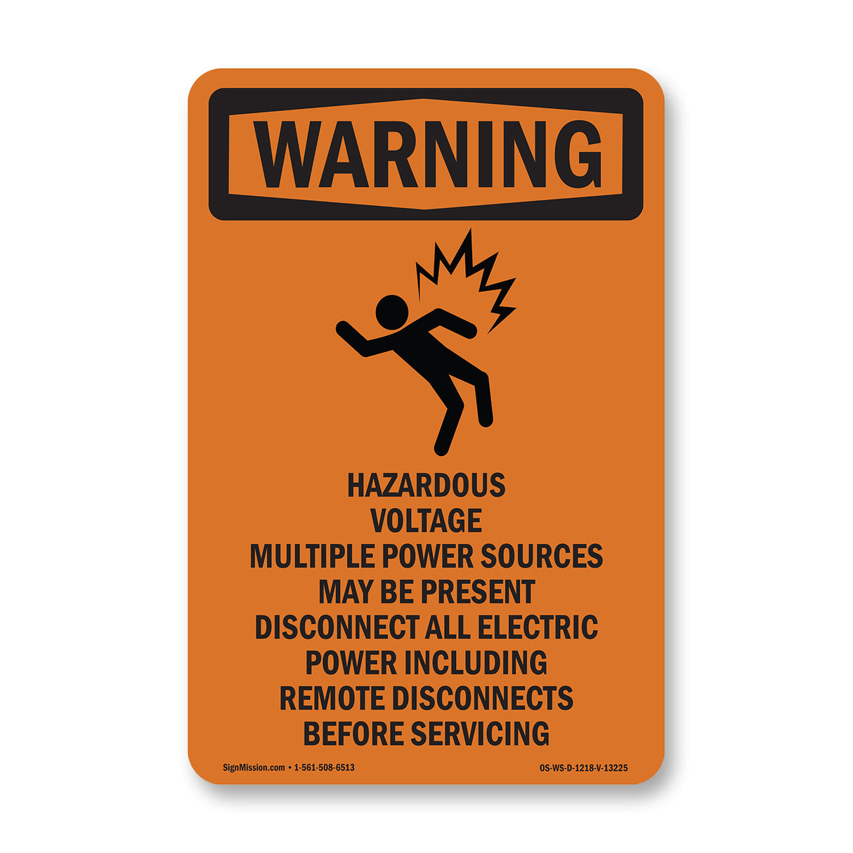 Hazardous Voltage Multiple Power With Symbol