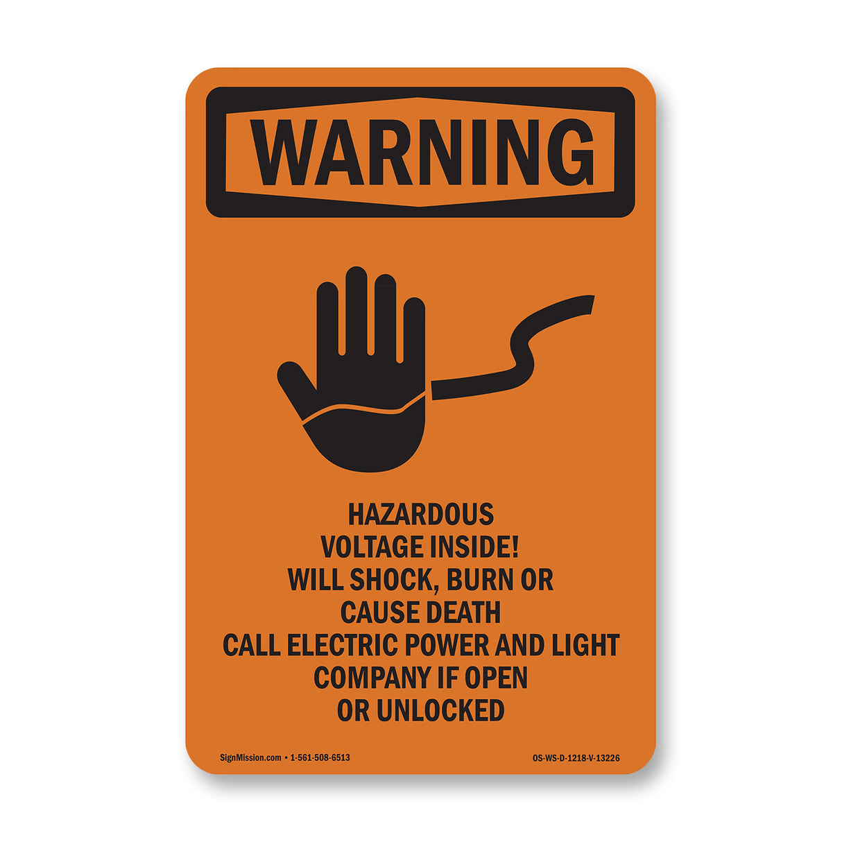 Hazardous Voltage Will Shock Burn Death