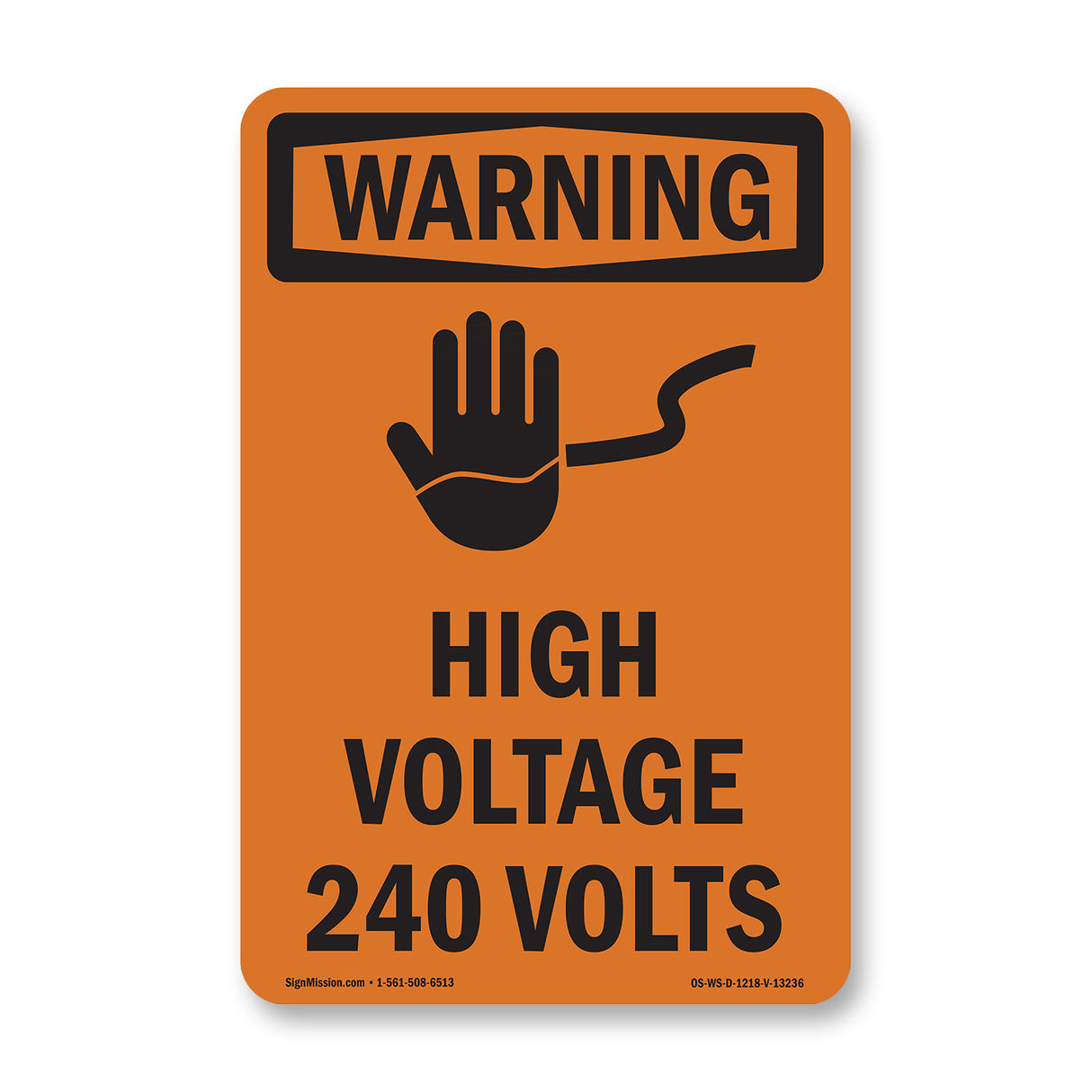 High Voltage 240 Volts With Symbol