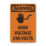 High Voltage 240 Volts With Symbol