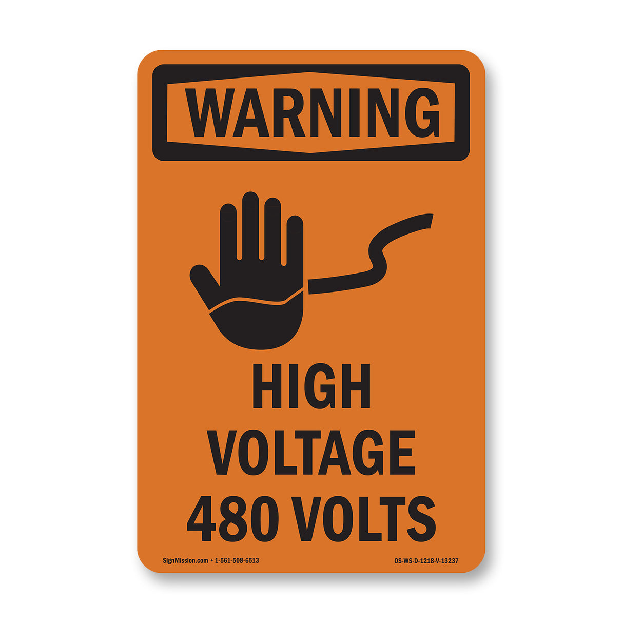 High Voltage 480 Volts With Symbol