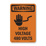 High Voltage 480 Volts With Symbol
