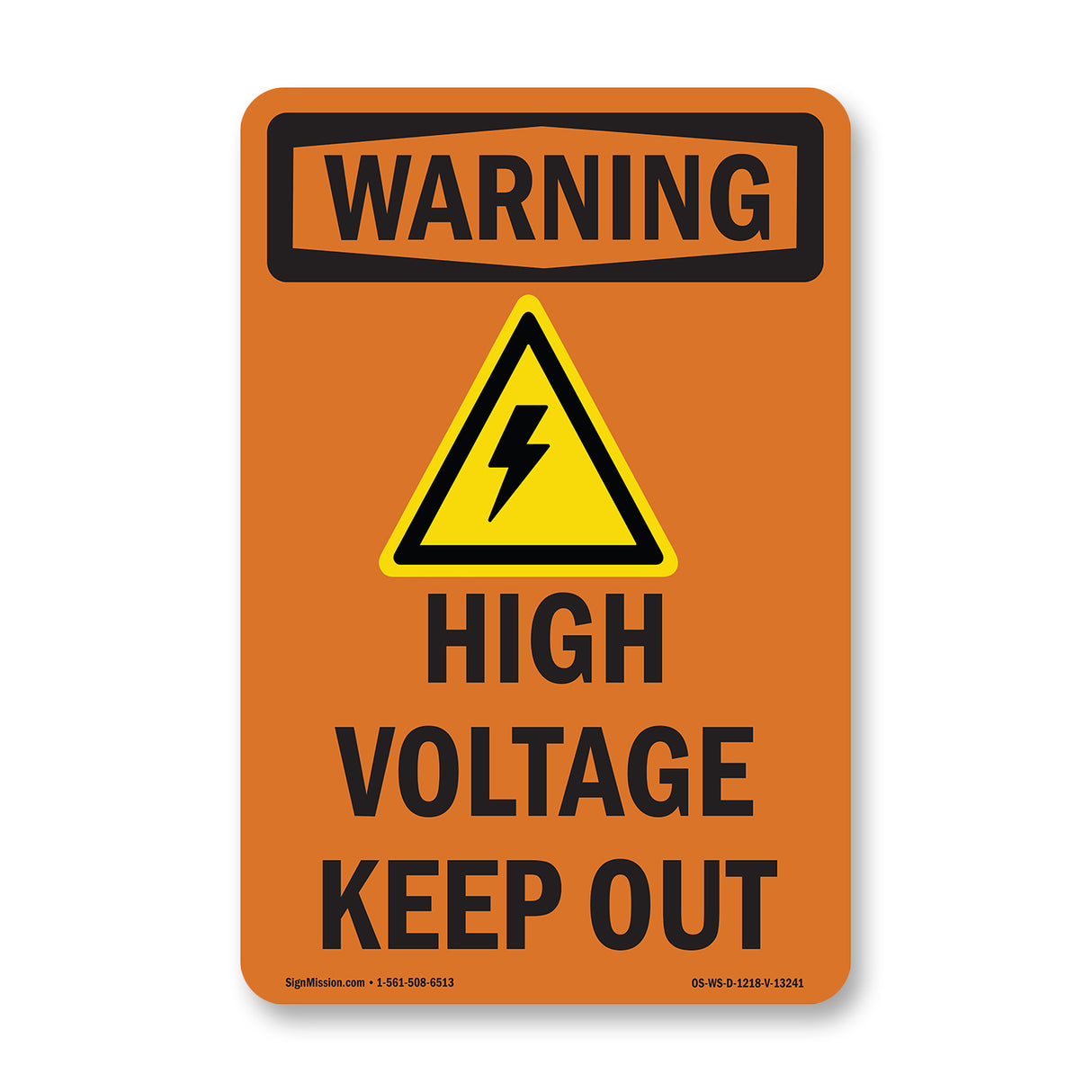 High Voltage Keep Out With Symbol