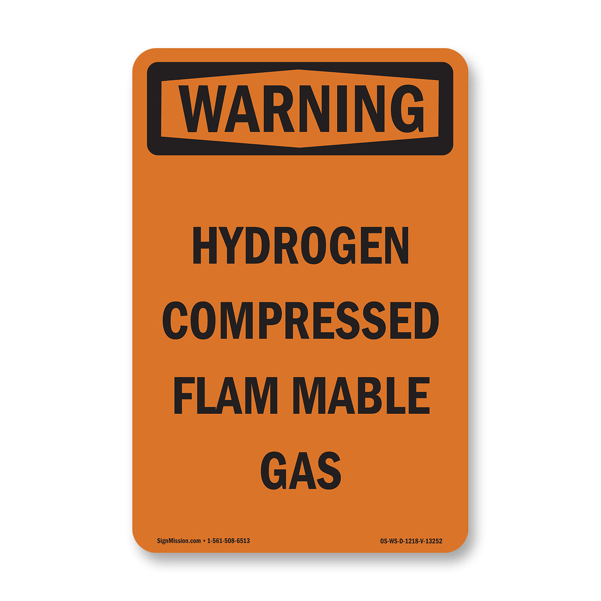 Hydrogen Compressed Flammable Gas
