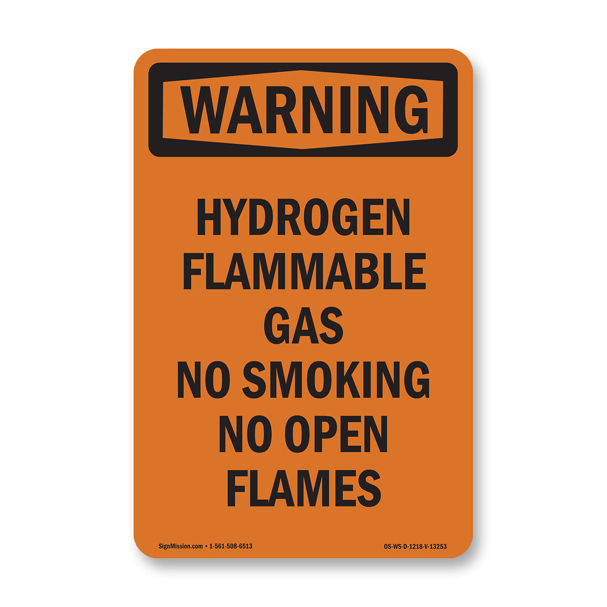 Hydrogen Flammable Gas No Smoking No Open Flames