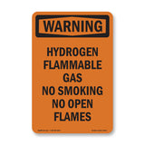 Hydrogen Flammable Gas No Smoking No Open Flames