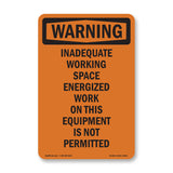Inadequate Working Space Energized Work