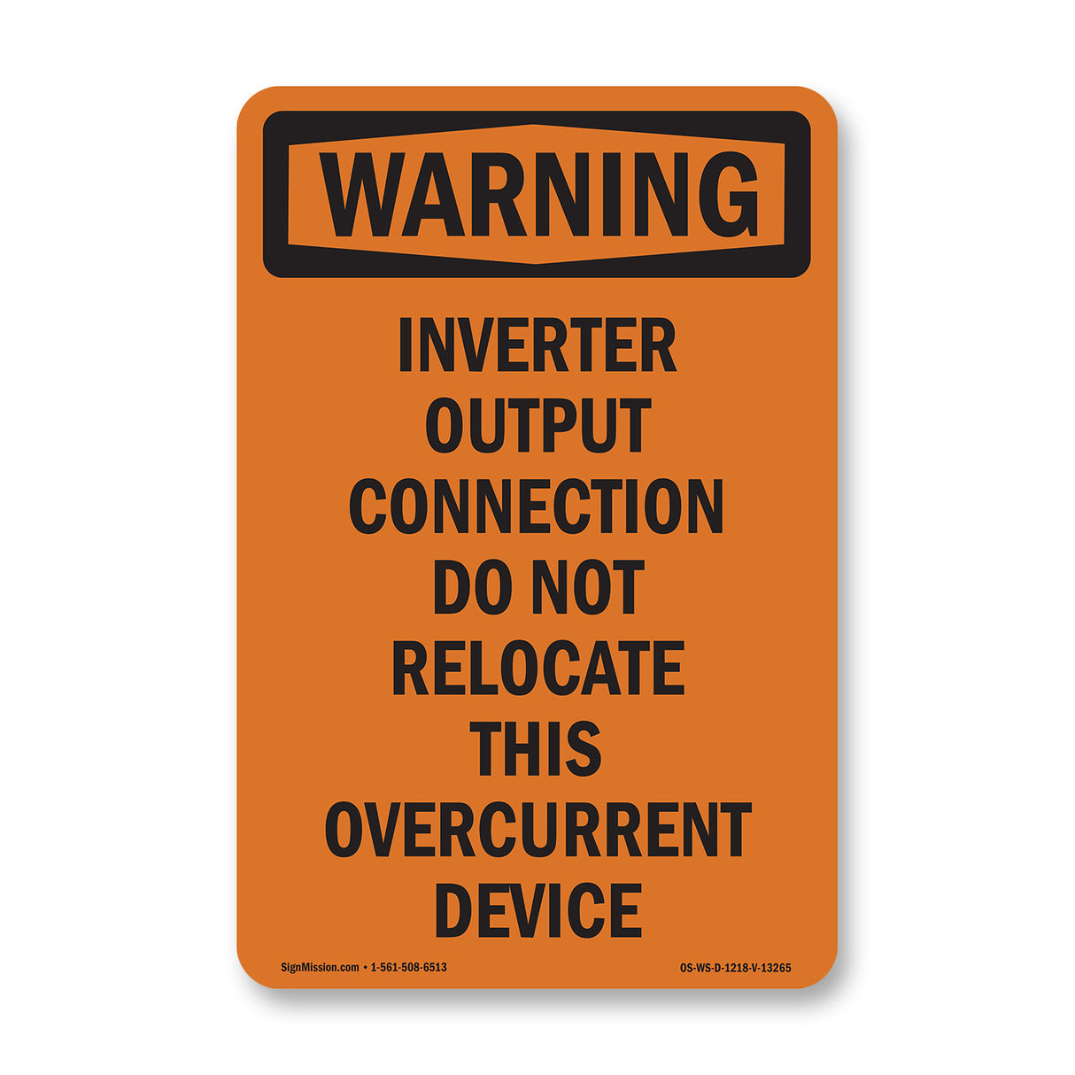 Inverter Output Connection Do Not Relocate