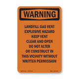 Landfill Gas Vent Explosive Hazard Keep