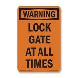 Lock Gate At All Times